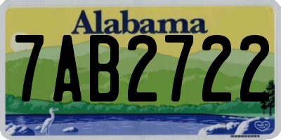 AL license plate 7AB2722