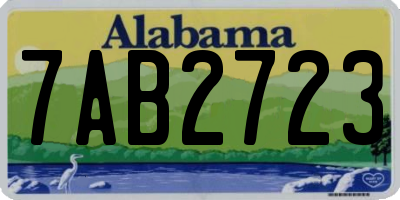 AL license plate 7AB2723