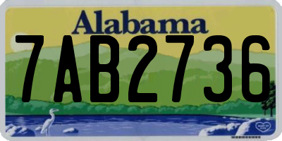 AL license plate 7AB2736