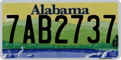 AL license plate 7AB2737