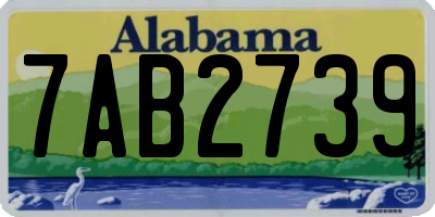 AL license plate 7AB2739