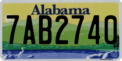 AL license plate 7AB2740