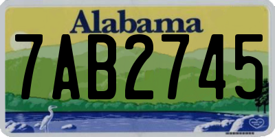 AL license plate 7AB2745