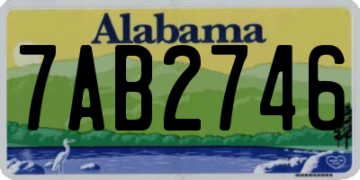AL license plate 7AB2746