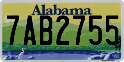 AL license plate 7AB2755