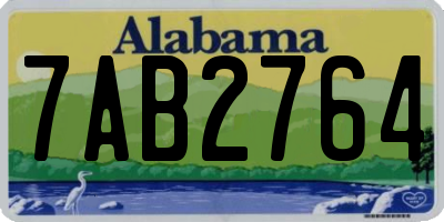 AL license plate 7AB2764