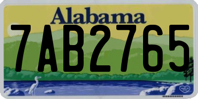 AL license plate 7AB2765