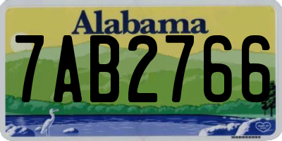 AL license plate 7AB2766