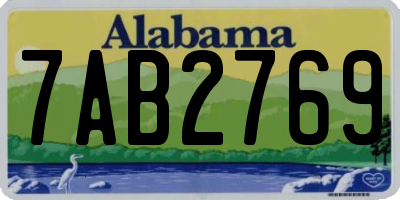 AL license plate 7AB2769