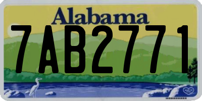 AL license plate 7AB2771