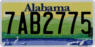 AL license plate 7AB2775