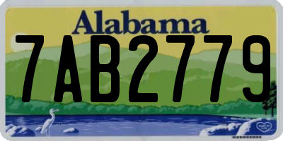 AL license plate 7AB2779