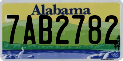 AL license plate 7AB2782