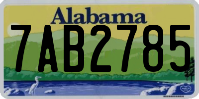 AL license plate 7AB2785