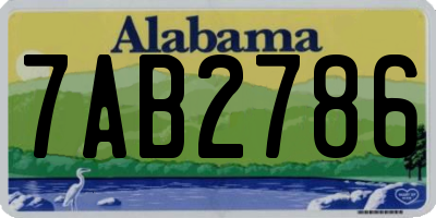 AL license plate 7AB2786