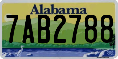 AL license plate 7AB2788