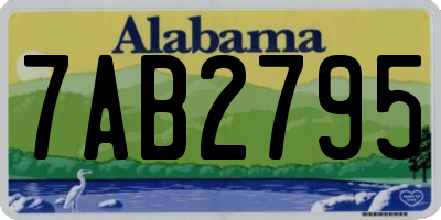 AL license plate 7AB2795