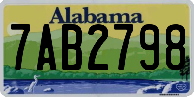 AL license plate 7AB2798