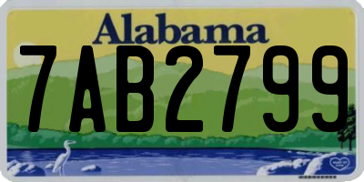 AL license plate 7AB2799