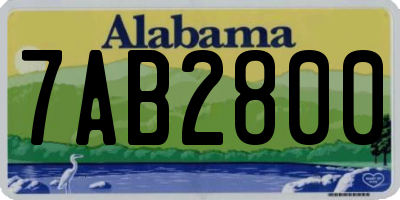 AL license plate 7AB2800