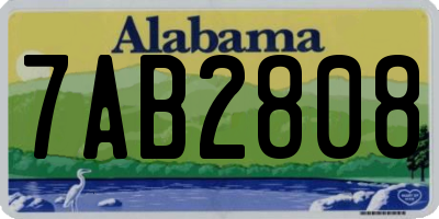 AL license plate 7AB2808