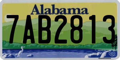 AL license plate 7AB2813