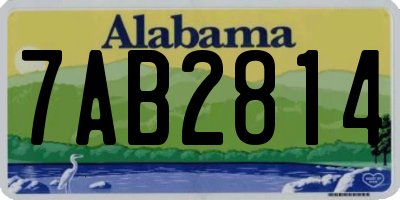 AL license plate 7AB2814