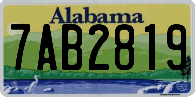 AL license plate 7AB2819