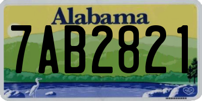 AL license plate 7AB2821