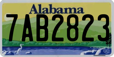 AL license plate 7AB2823