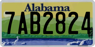AL license plate 7AB2824