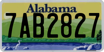 AL license plate 7AB2827