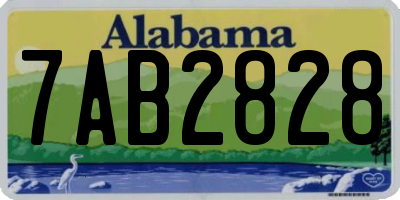 AL license plate 7AB2828
