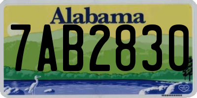 AL license plate 7AB2830