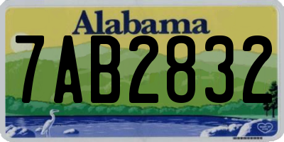 AL license plate 7AB2832