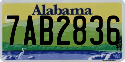 AL license plate 7AB2836