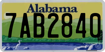 AL license plate 7AB2840