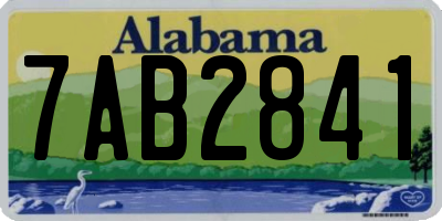 AL license plate 7AB2841
