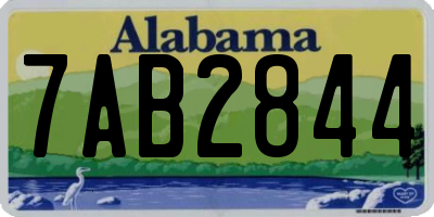 AL license plate 7AB2844