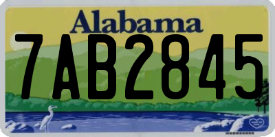 AL license plate 7AB2845