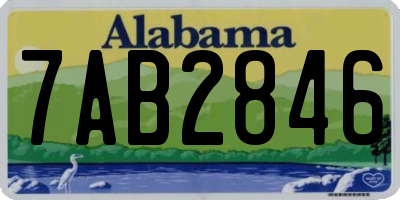 AL license plate 7AB2846