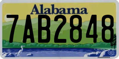 AL license plate 7AB2848