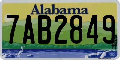 AL license plate 7AB2849