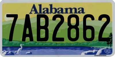 AL license plate 7AB2862