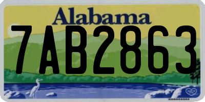 AL license plate 7AB2863