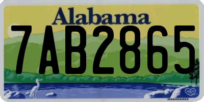 AL license plate 7AB2865