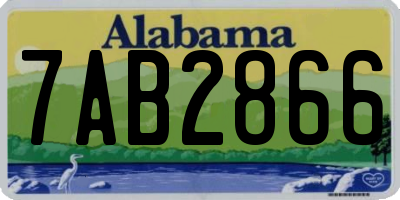 AL license plate 7AB2866