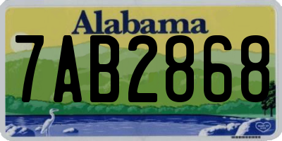 AL license plate 7AB2868