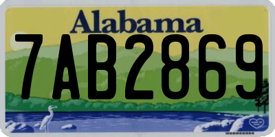 AL license plate 7AB2869