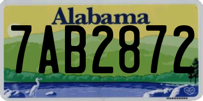 AL license plate 7AB2872